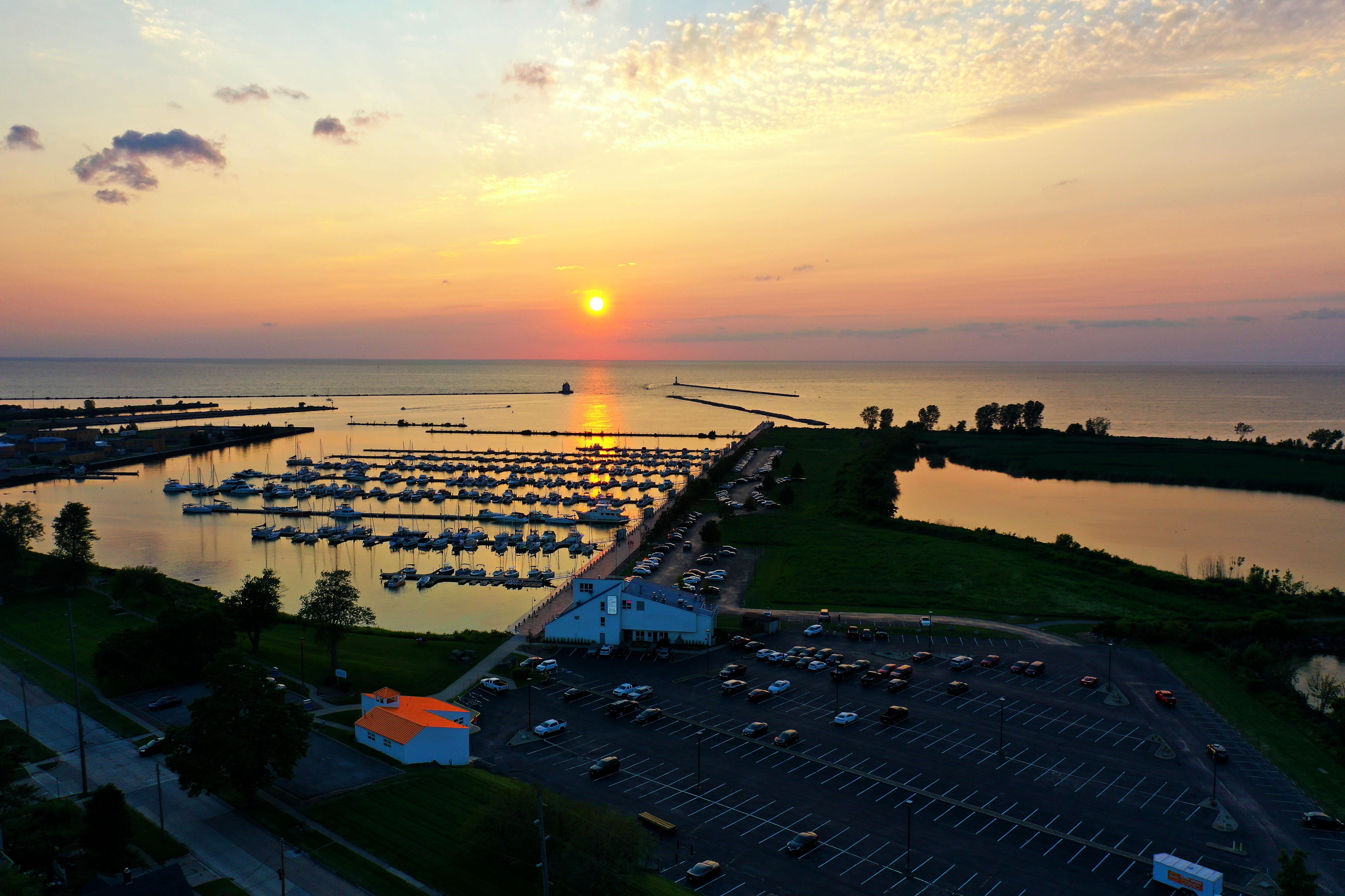 Mile-Long Pier on Lake Erie in Lorain, Ohio
